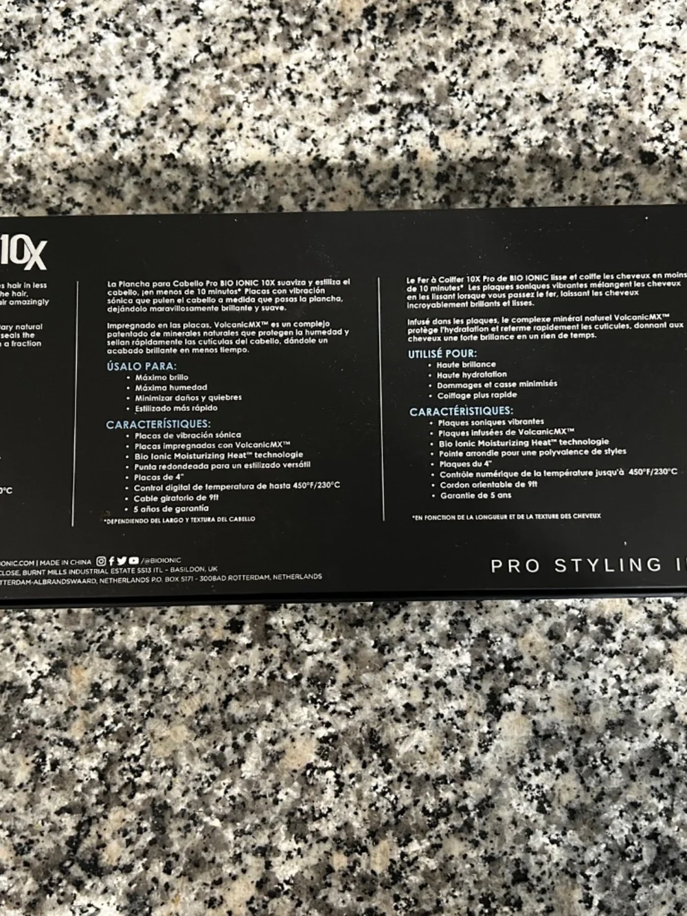 Bio Ionic 10x Pro Styling Iron 1” Nano Ionic - with vibrating plates - Brand New - Picture 5 of 8